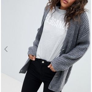 ASOS TALL 12 Oversize Rib Cardigan